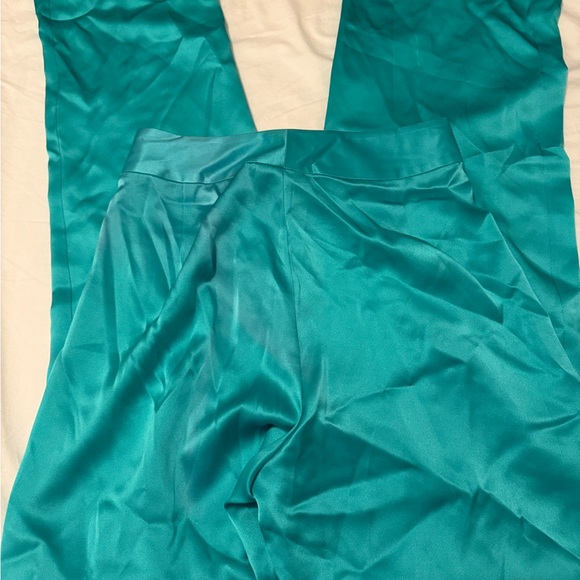 Women's Teal Satin set - Picture 2 of 6